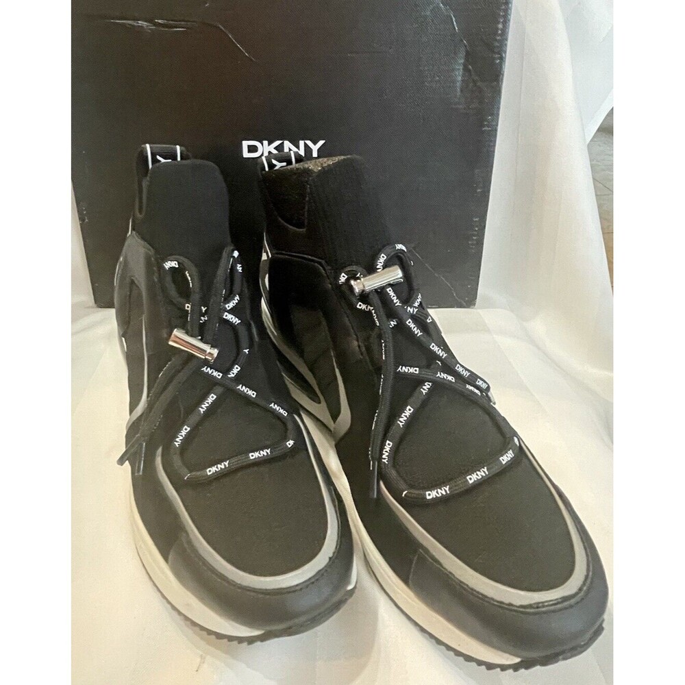 DKNY Brigette Wedge Sneaker Look Shoes Size 8 New With Box